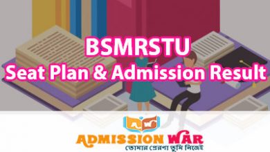 BSMRSTU Seat Plan & Admission Result 2018-19