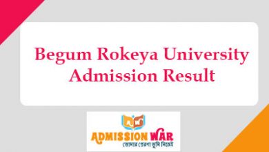 Begum Rokeya University Admission Result 2018-19