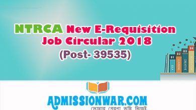 NTRCA New E-Requisition Job Circular 2018