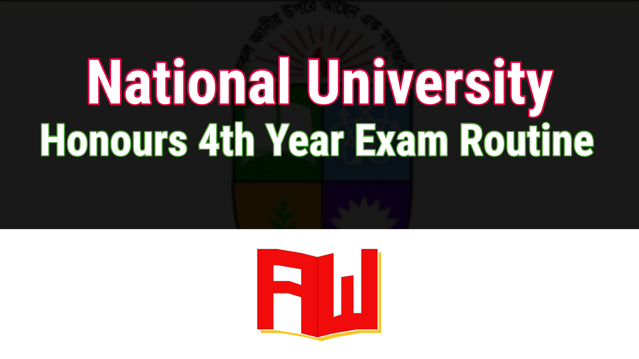 nu honours 4th year exam routine
