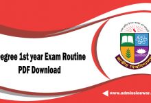  Degree 1st year Exam Routine 2019 PDF Download