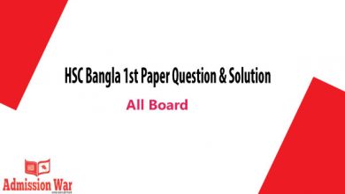 HSC Bangla 1st Paper Question & Solution 2019