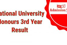 honours 3rd year result
