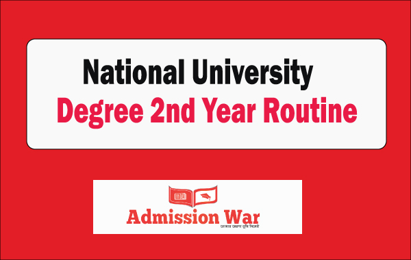 NU Degree 2nd Year Routine 2019