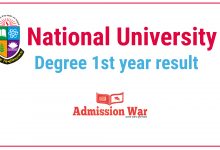 nu degree first year result