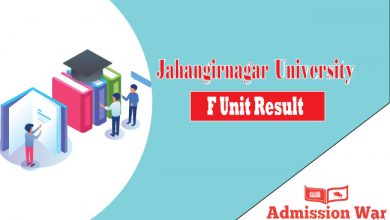 Jahangirnagar University F Unit Result 2019-20