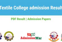 textile college admission result