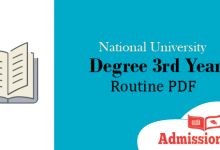 degree 3rd year routine