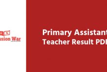 Primary teacher result pdf