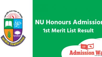 NU 1st merit list result 2022