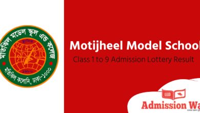 Motijheel Model School Admission Result