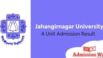 JU A Unit Admission Result